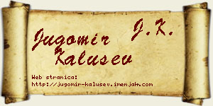Jugomir Kalušev vizit kartica